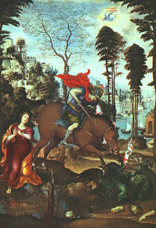 Giovanni Sodoma St.George and the Dragon Germany oil painting art